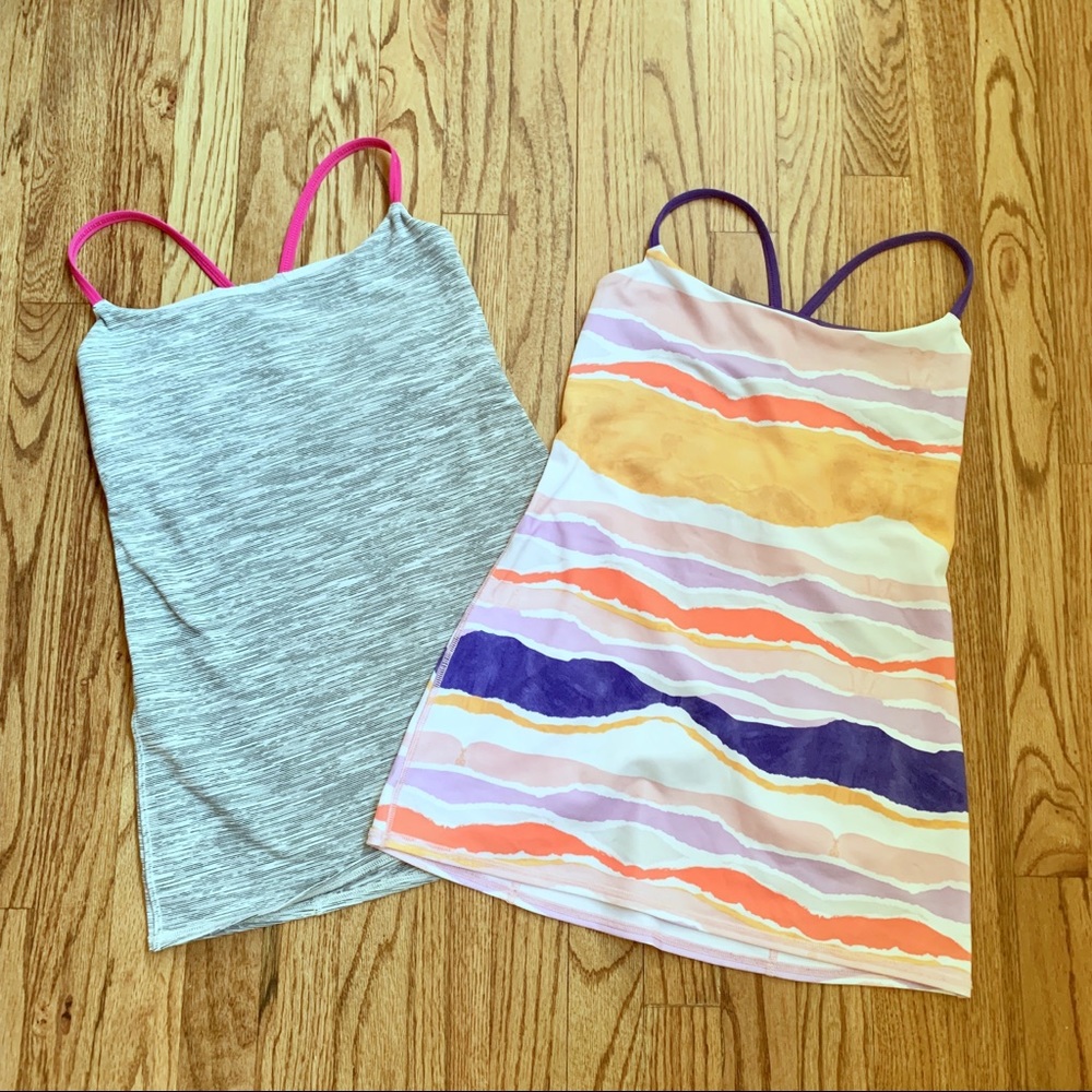 (2) Lululemon Dancing Warrior Tanks 6 EUC